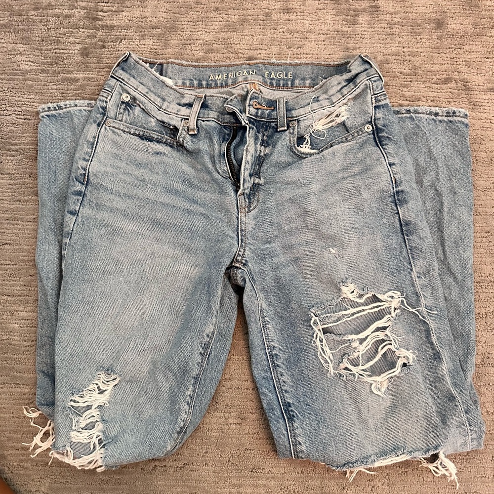 American Eagle Straight Leg Ripped Jeans | Size 2 Short